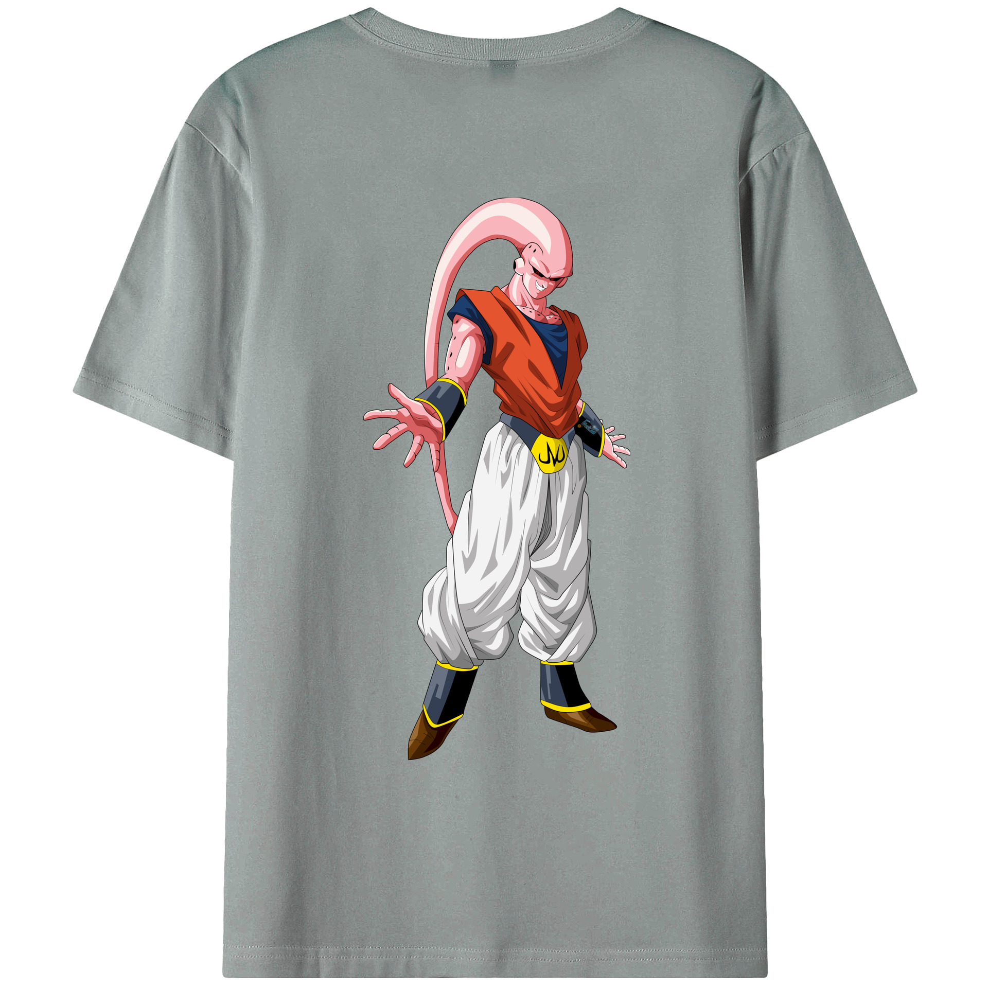 （画像用） ドラゴンボール 魔人ブウ DRAGON BALL Majin Buu 綿100％ メンズ半袖Tシャツ（バックプリント） 通気性